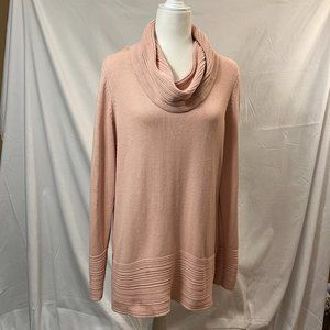 Calvin Klein blush pink knit cowl neck sweater